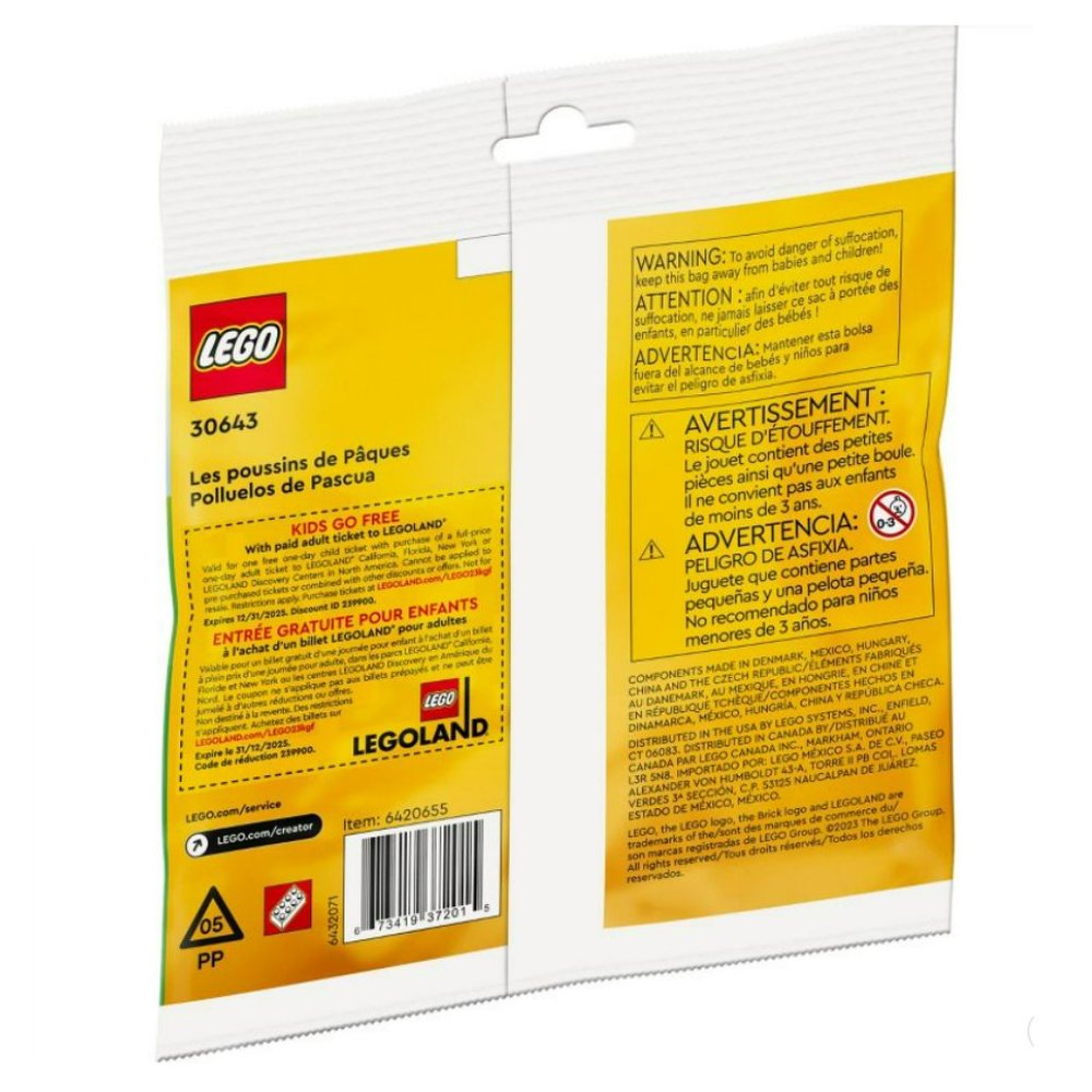 LEGO Creator 30643 Easter Chickens Polybag Set New Sealed in Hand - Picture 5 of 5